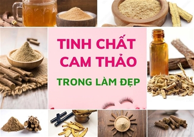 CHIẾT XUẤT CAM THẢO “THẦN DƯỢC” DƯỠNG TRẮNG LÀN DA
